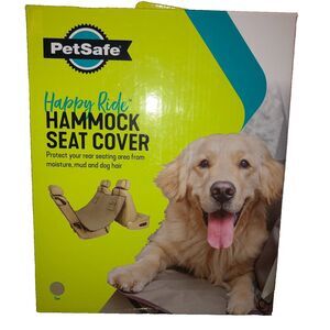 PetSafe NWT Happy Ride Dog Hammock Seat Cover for Cars  57"x 56" Tan